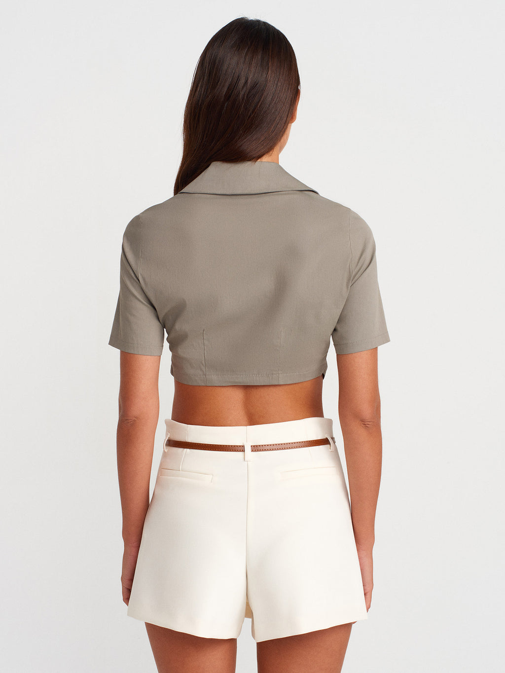 Chemise courte - Vert pistache