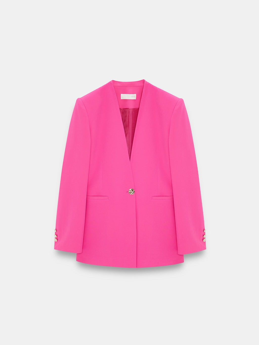 Figursydd kraglös kavaj - Fuchsia