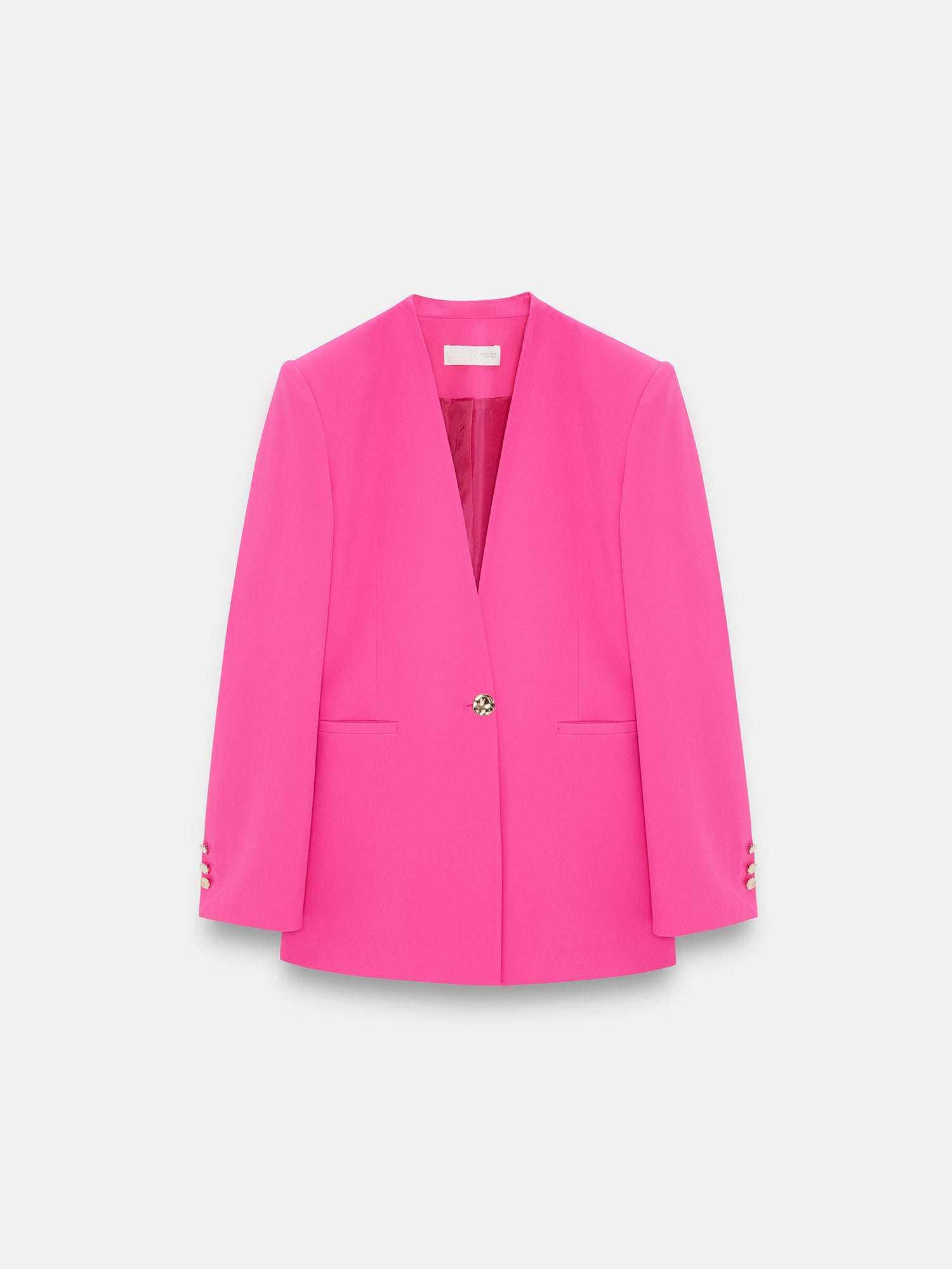 Figursydd kraglös kavaj - Fuchsia