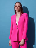 Figursydd kraglös kavaj - Fuchsia