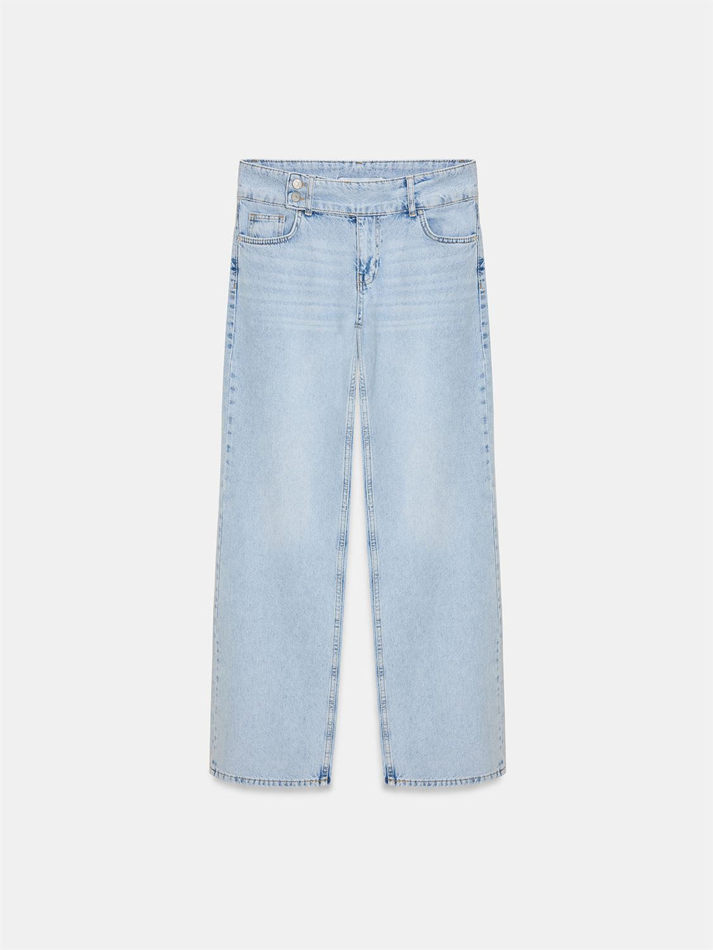 Jeans med bälte - Blå
