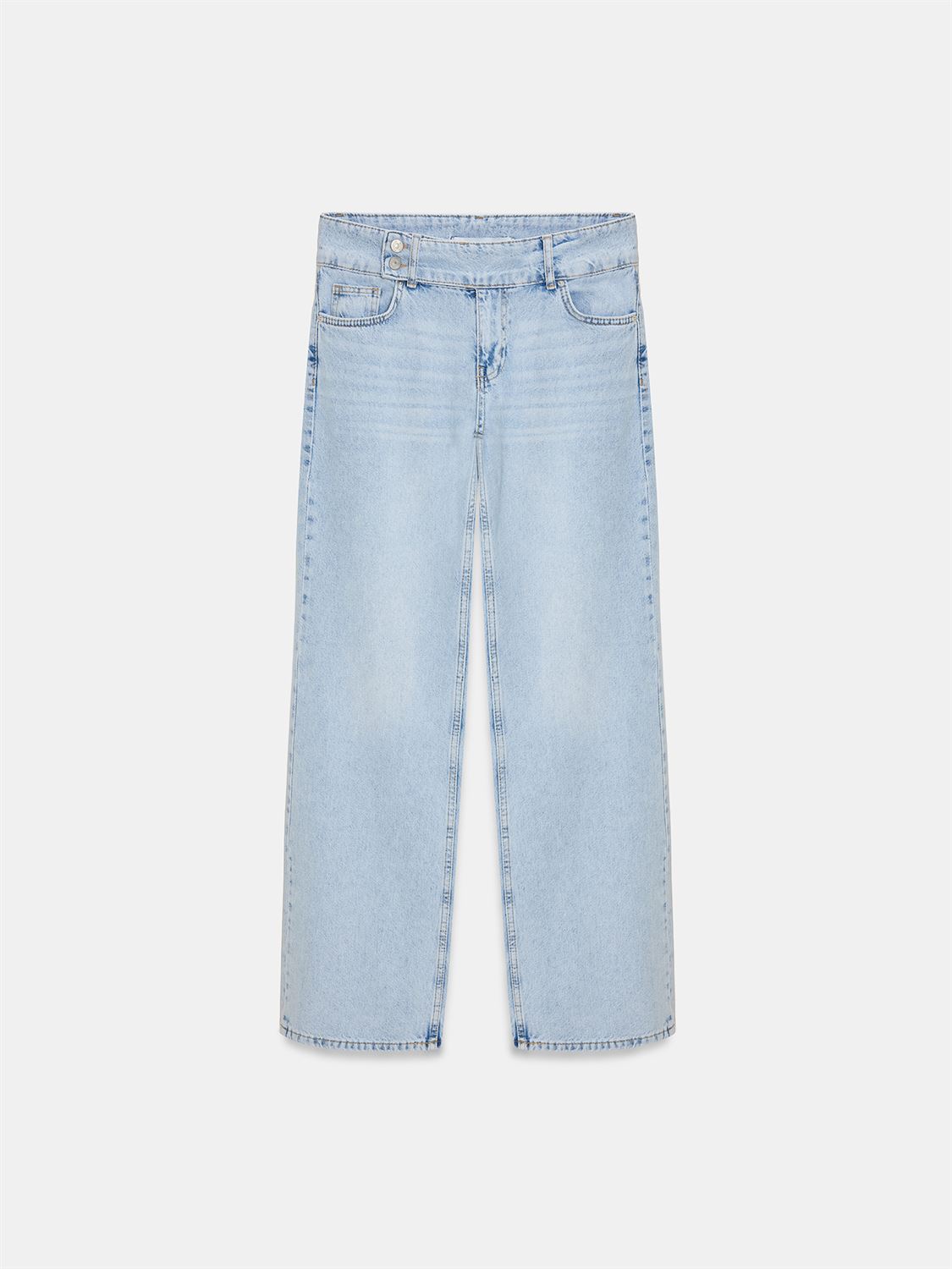 Jeans med bälte - Blå