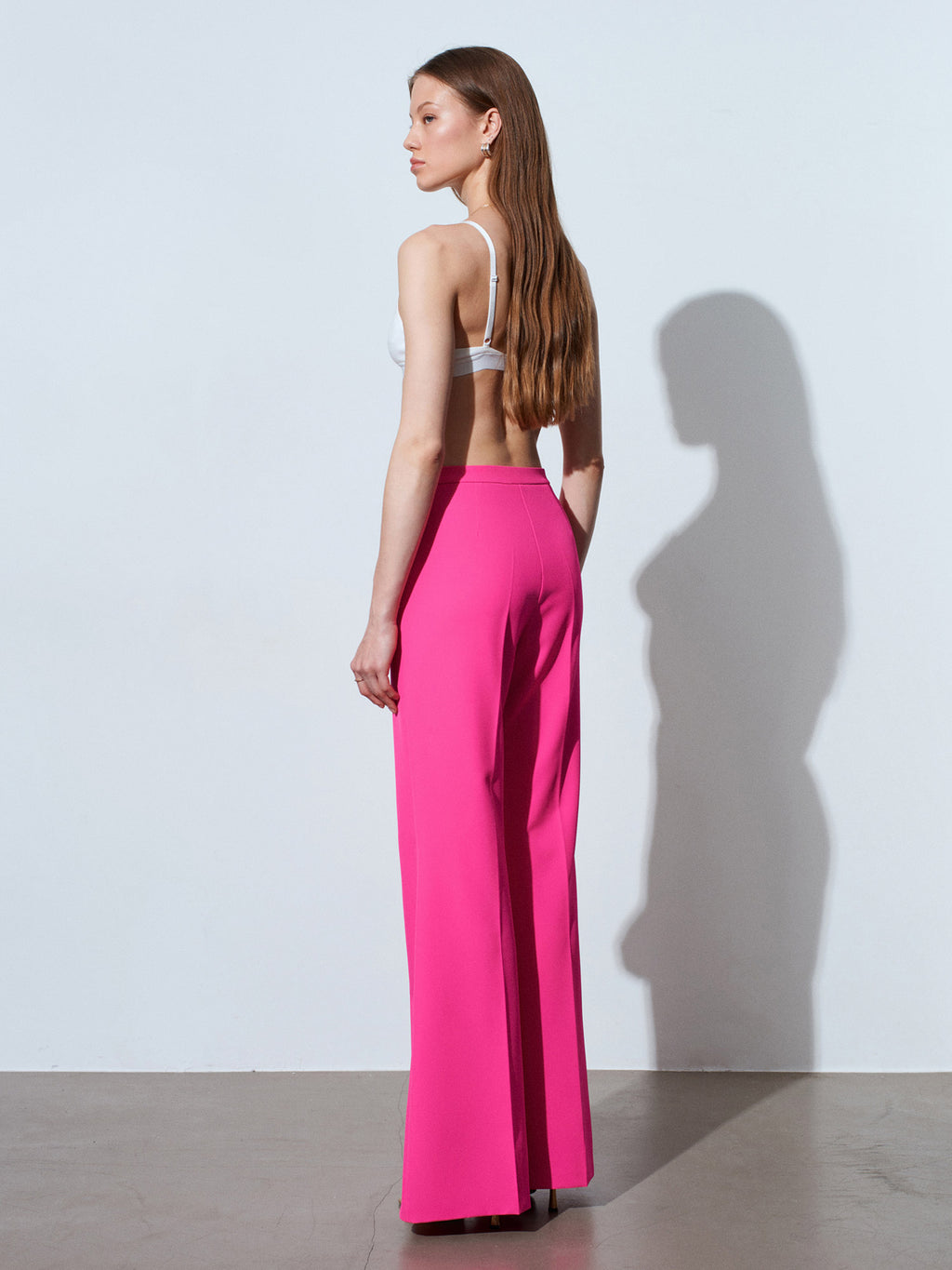 Utsvängda Kostymbyxor – Fuchsia