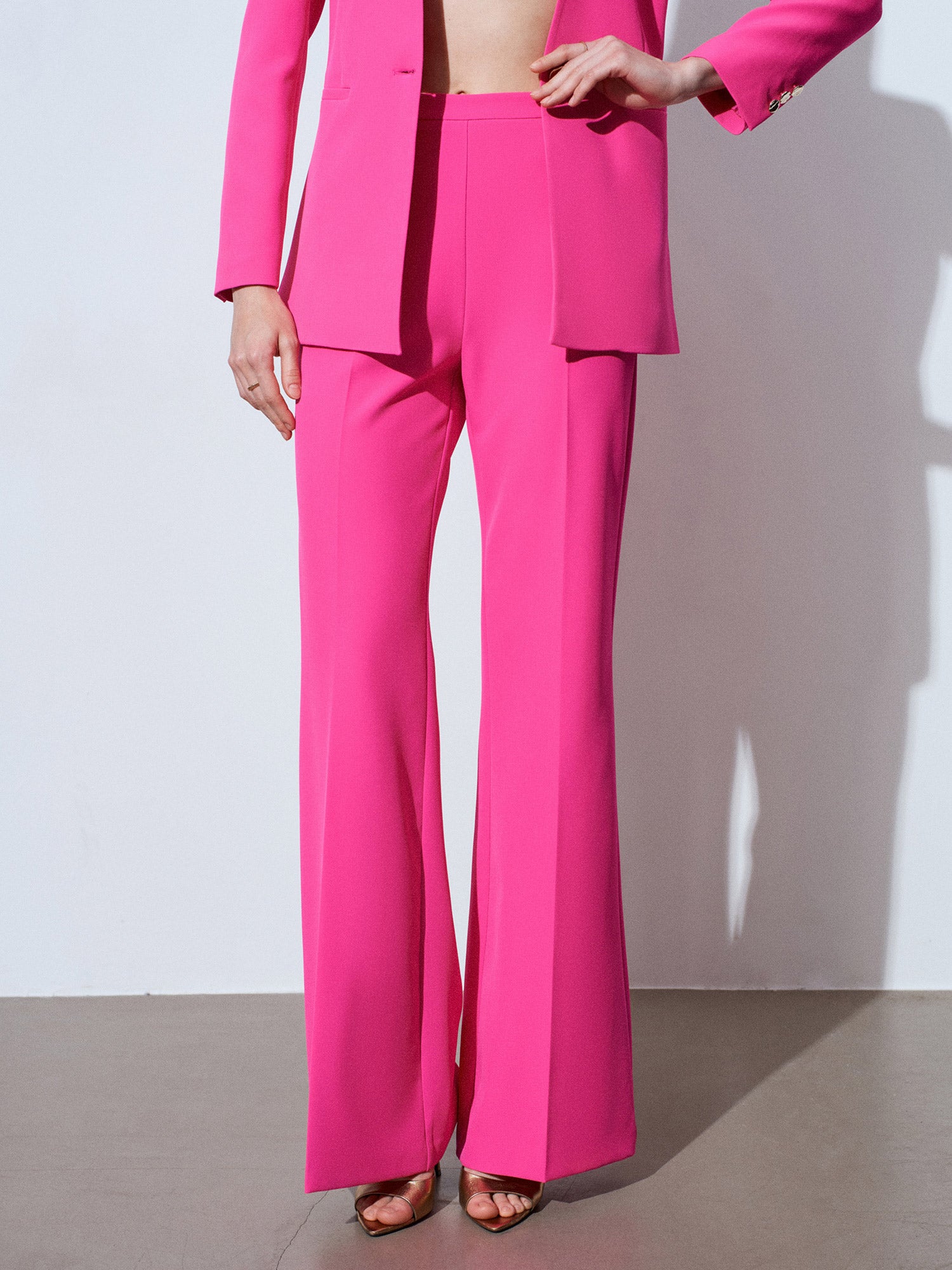 Utsvängda Kostymbyxor – Fuchsia