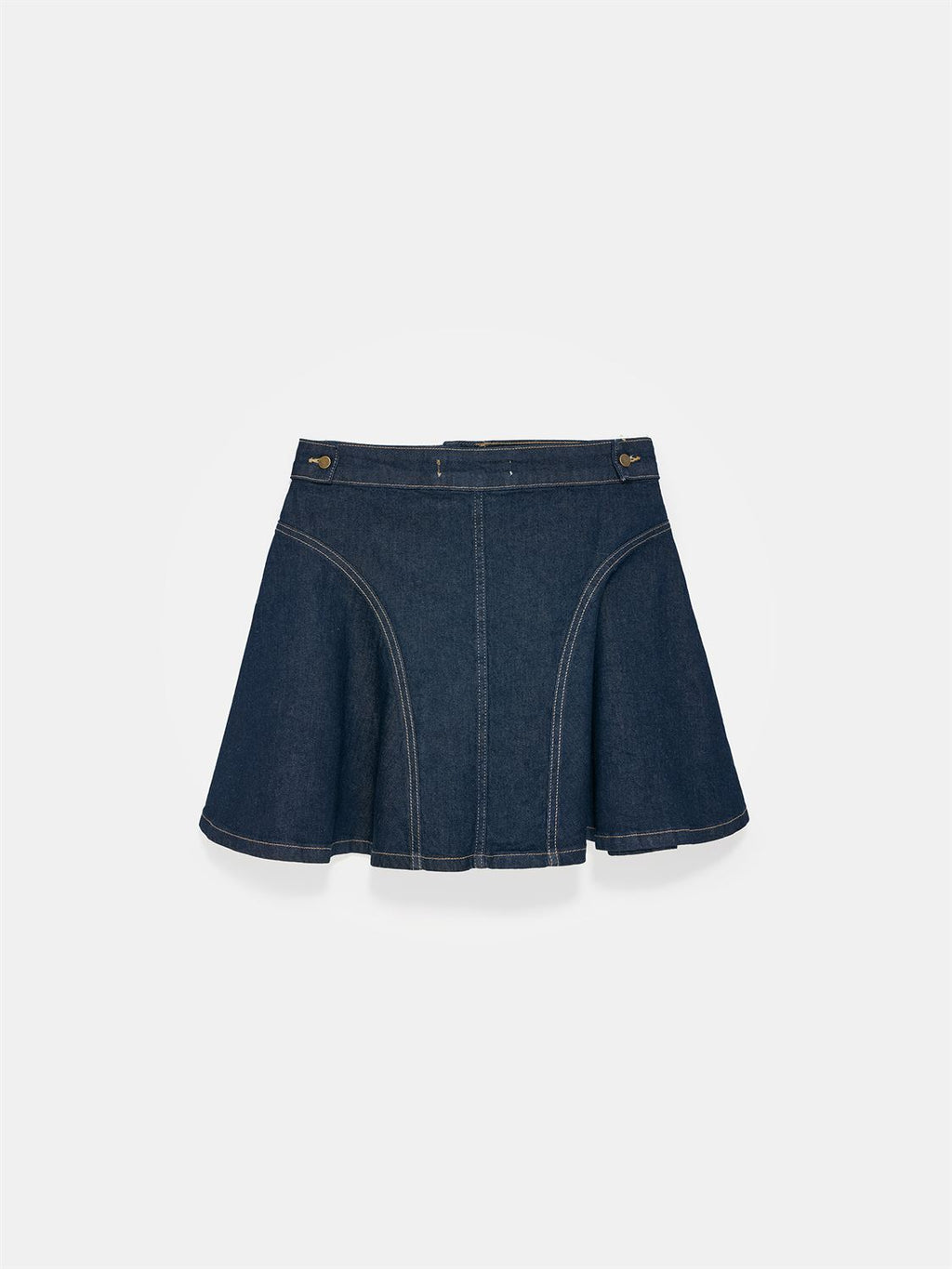 Minikjol med sömdetaljer - Blå