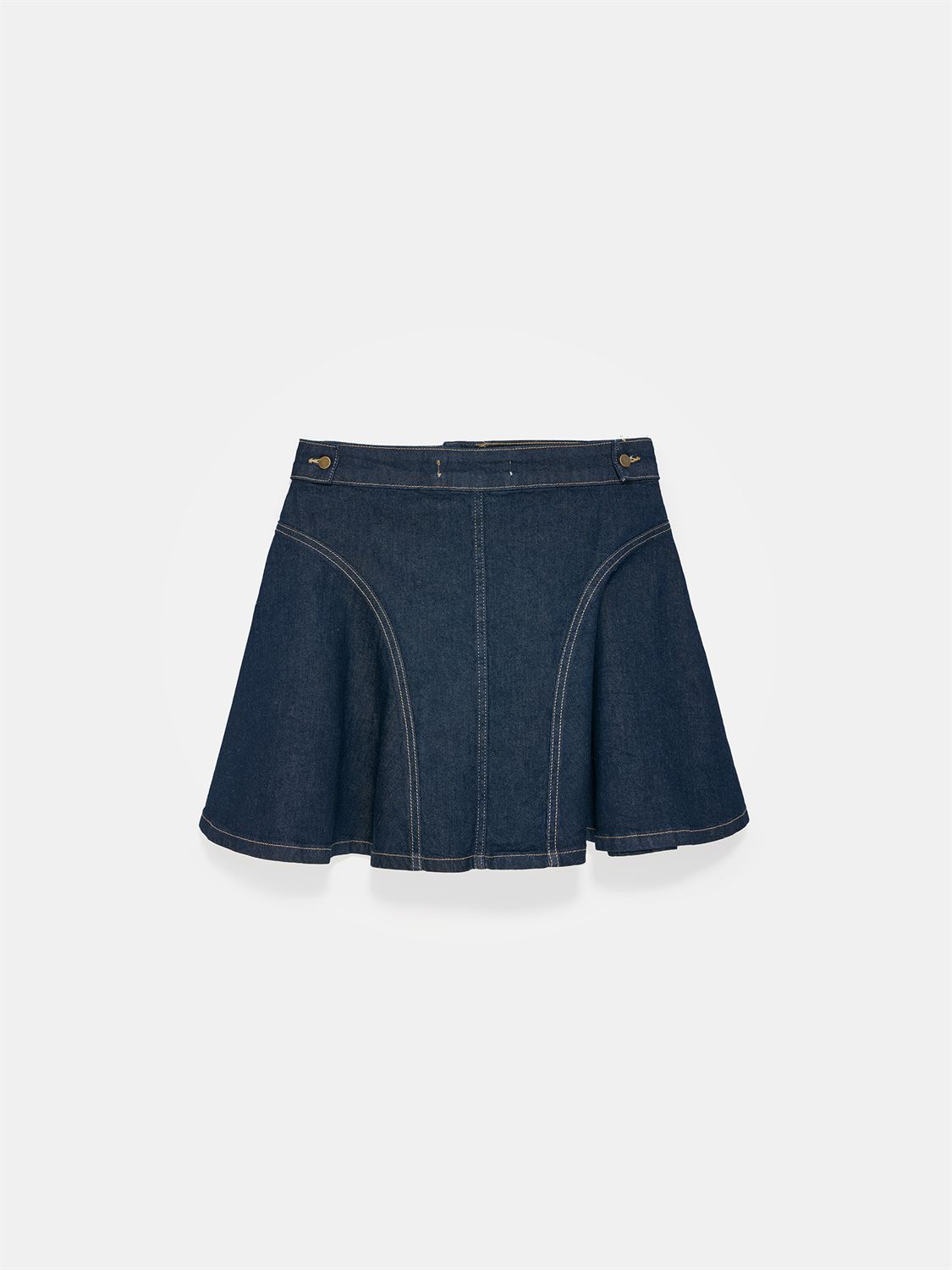 Minikjol med sömdetaljer - Blå