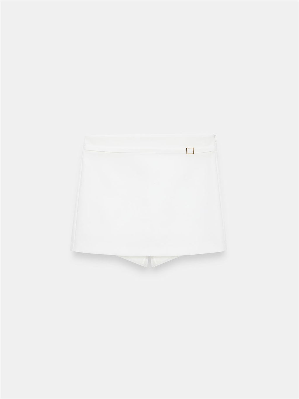 Mini skort med spänne - Vit