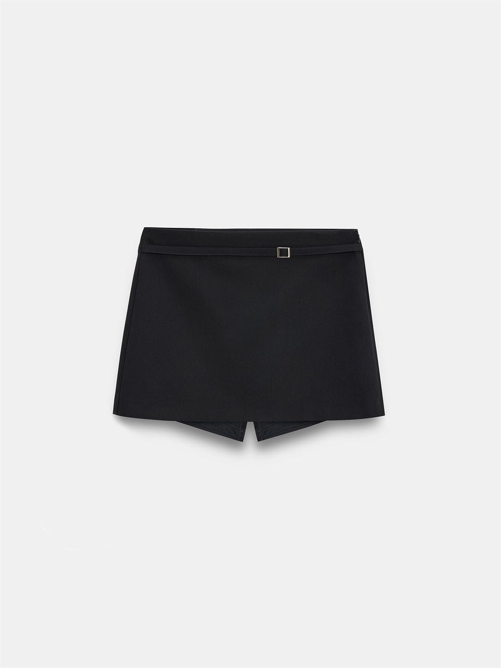 Mini skort med spänne - Svart