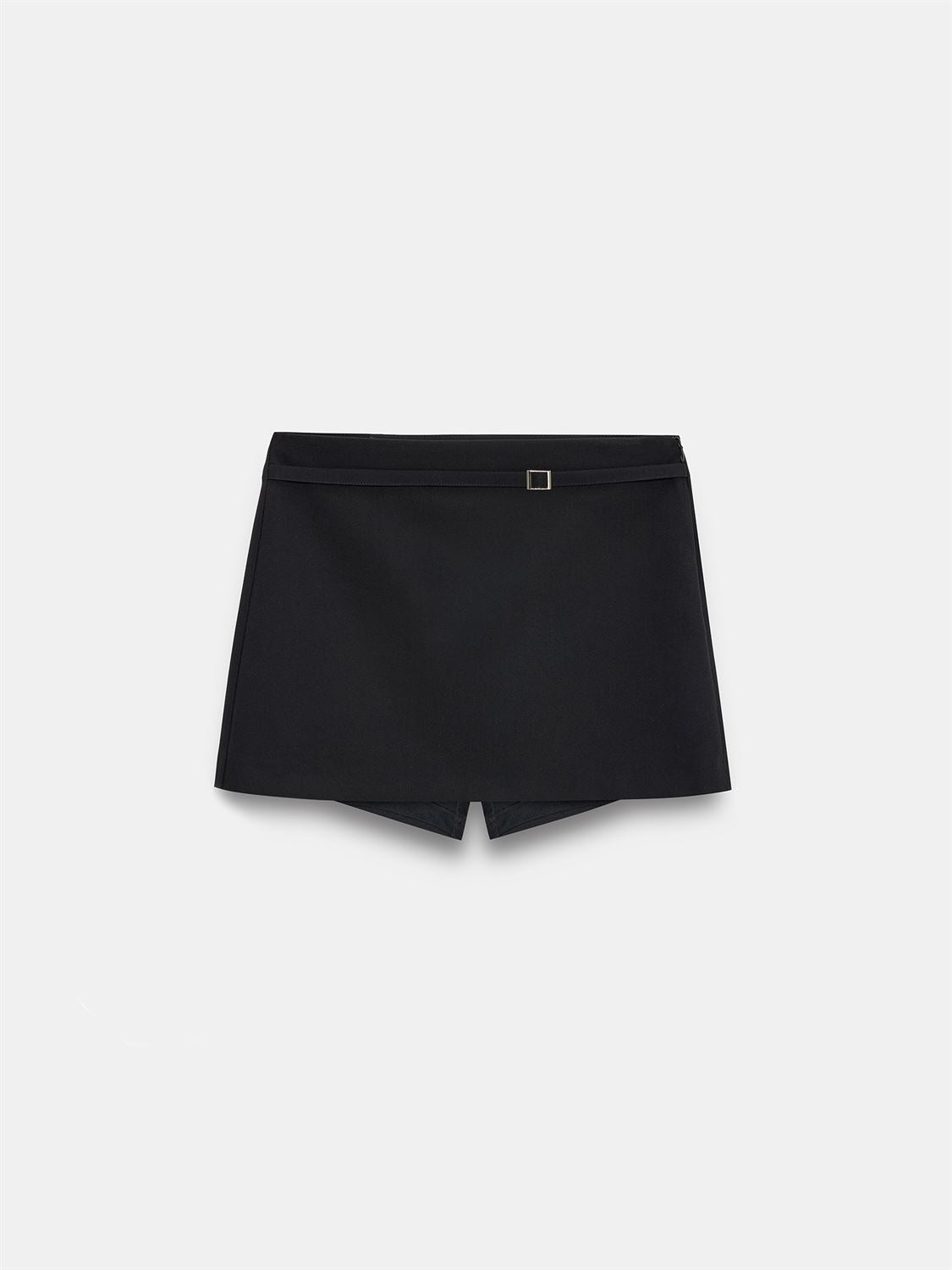 Mini skort med spänne - Svart